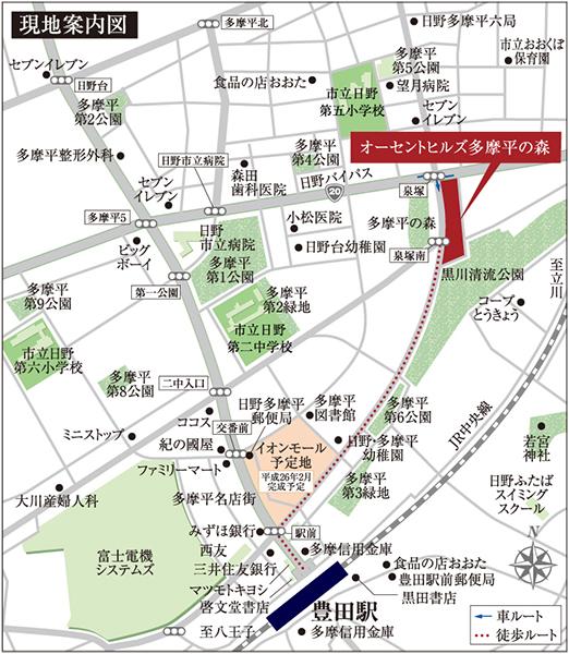 Local guide map. ※ Near the guide map