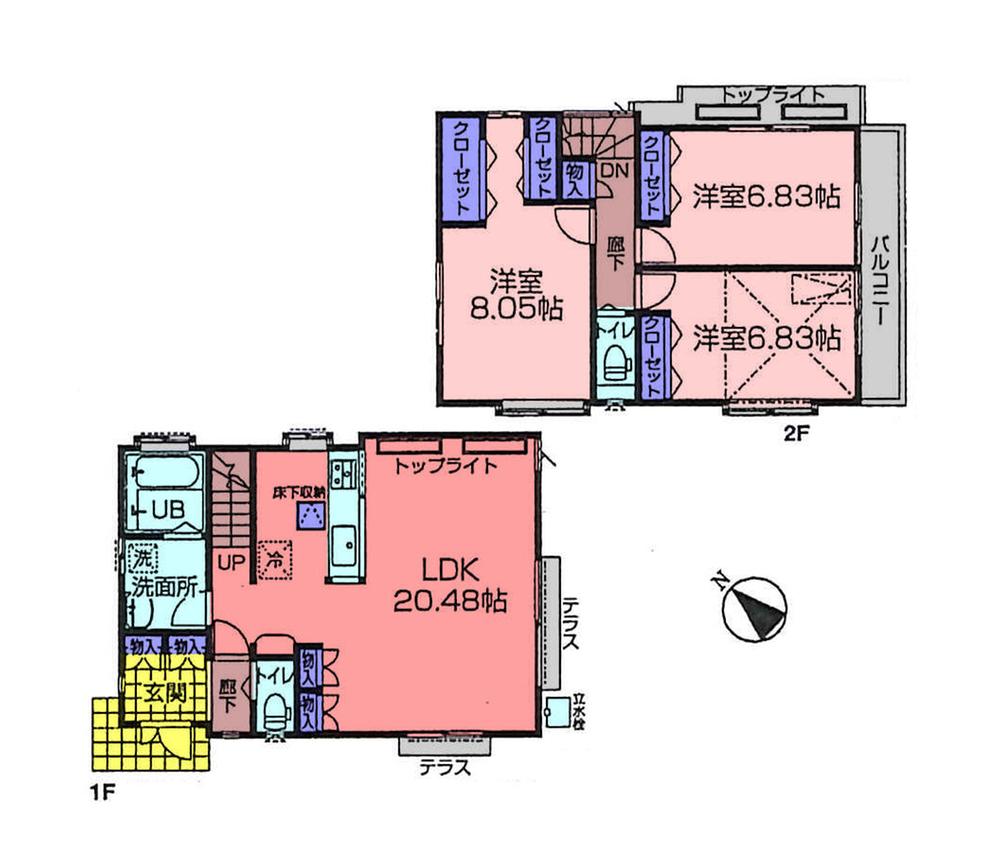 Floor plan. 36,800,000 yen, 3LDK, Land area 120.02 sq m , Building area 94.9 sq m