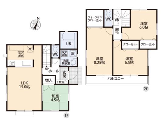 Floor plan. 40,800,000 yen, 4LDK, Land area 101.68 sq m , Building area 95.22 sq m floor plan