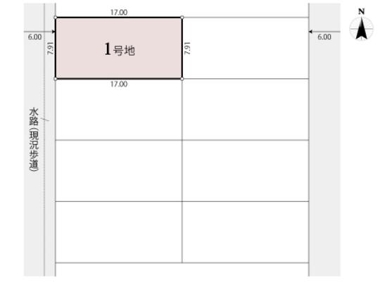 Compartment figure. Land price 34,500,000 yen, Land area 134.67 sq m compartment view