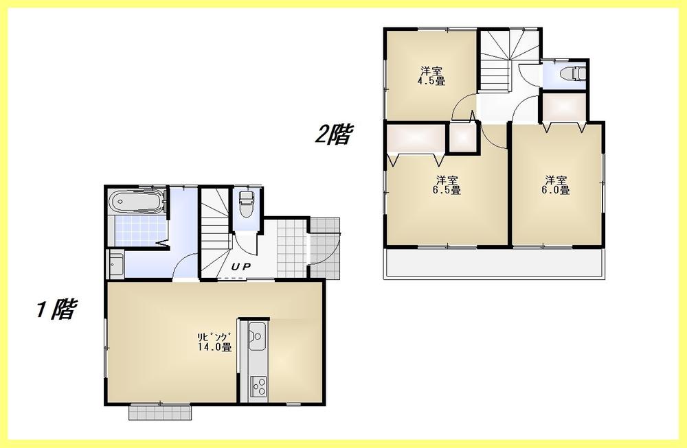 Floor plan. (Building 2), Price 29,800,000 yen, 3LDK, Land area 96 sq m , Building area 76.18 sq m