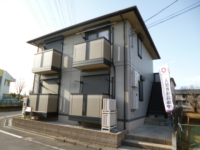 Building appearance. Sunny