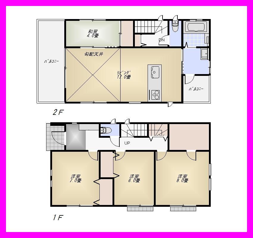 Floor plan. 44,800,000 yen, 4LDK, Land area 125.57 sq m , Building area 102.06 sq m floor plan
