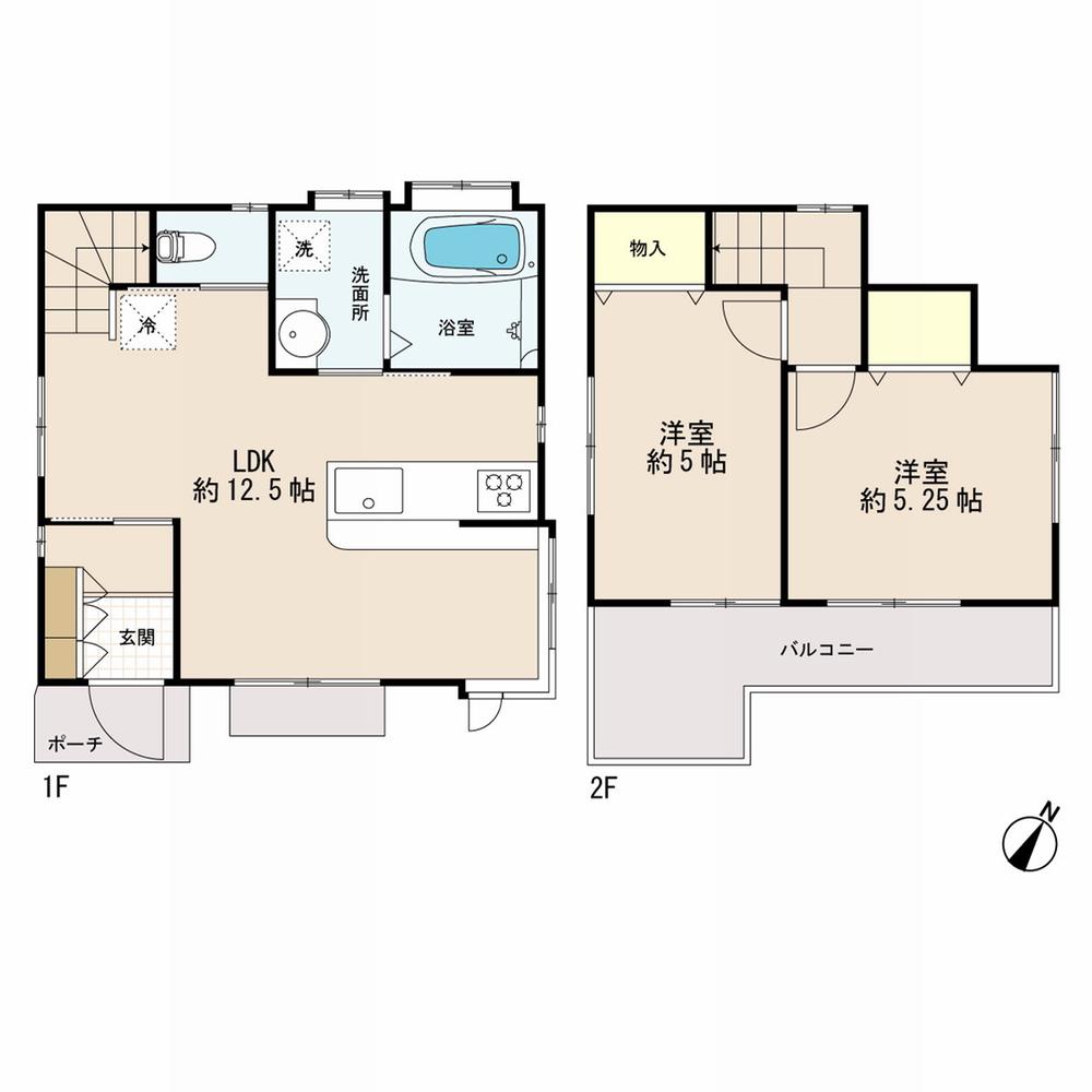 Floor plan. 19.1 million yen, 2LDK, Land area 66.62 sq m , Building area 53.05 sq m floor plan