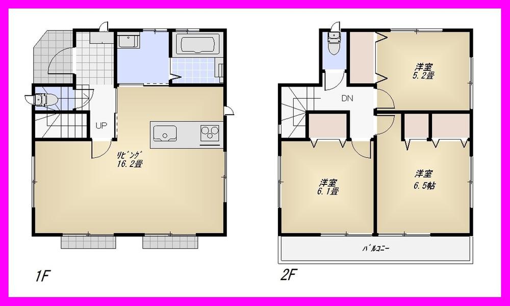 Floor plan. 32,800,000 yen, 3LDK, Land area 103.12 sq m , Building area 80.18 sq m 1 Building Floor plan
