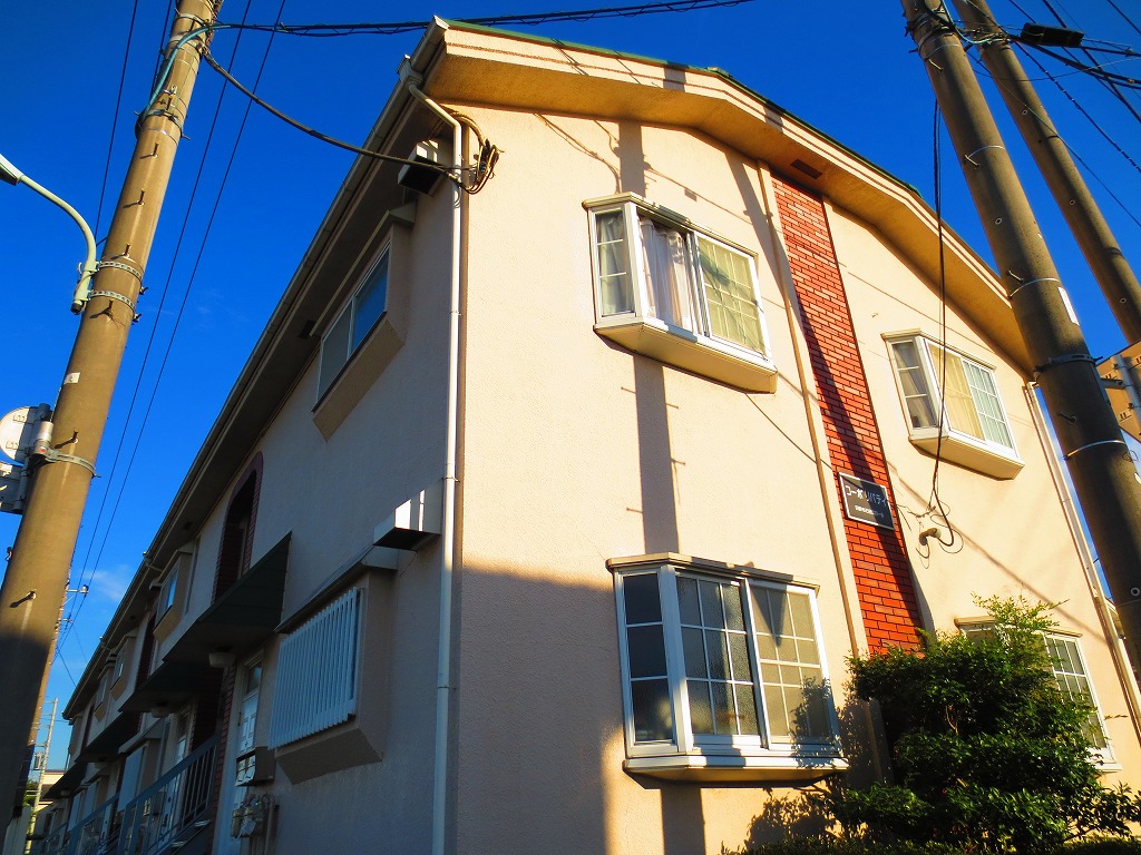 Building appearance. Shutter shutters adopted for crime prevention