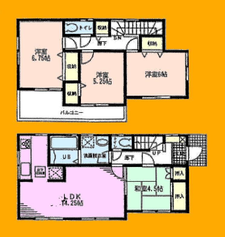 Floor plan. Price 31,800,000 yen, 4LDK, Land area 120 sq m , Building area 91.91 sq m