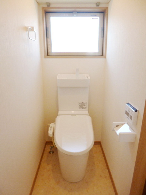 Toilet. Window with toilet