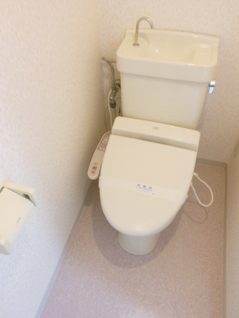Toilet. Warm water washing toilet