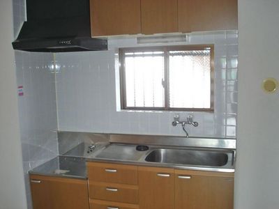 Kitchen. Window with kitchen