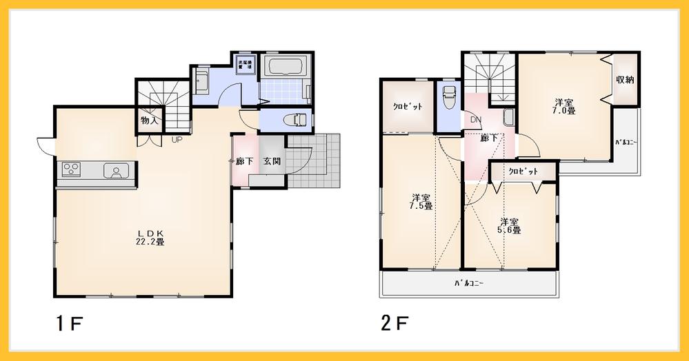 Floor plan. 39,800,000 yen, 3LDK, Land area 100.48 sq m , Building area 100.81 sq m