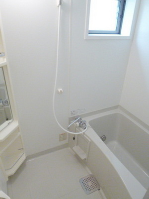 Bath. Window with bus