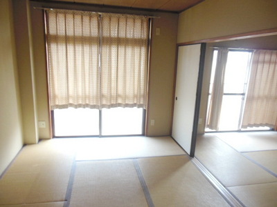 Living and room. Large windows bright Japanese-style room