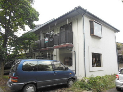 Building appearance. Facing south in sunny