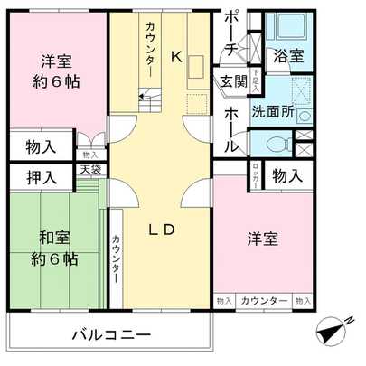 Floor plan. Hino City, Tokyo Misawa 4-chome
