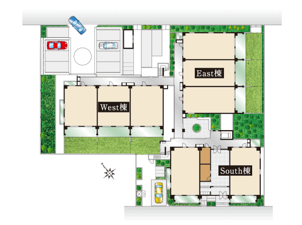 Shared facilities.  [Site layout] Rich planting was decorated on site, It will produce the peace in day-to-day active. When you go, Massive entrance us to the drop off and pick up. If you put into building, Patio moisture mind the landscape which has been subjected to symbol tree in the center of the courtyard. In addition, such as it enjoys gardening provided a private garden on the first floor dwelling unit, Will you add an accent to the living.