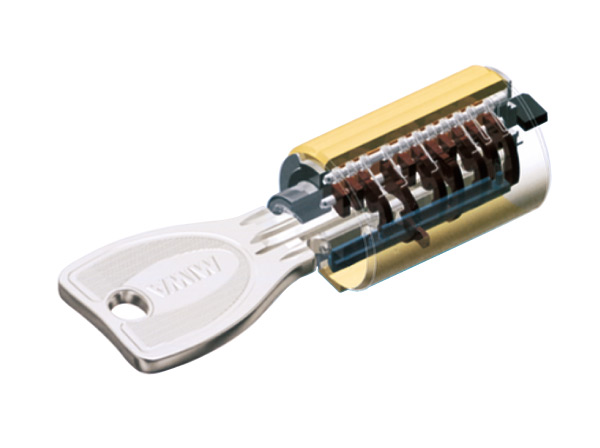 Security.  [High-performance cylinder lock] It adopts cylinder lock having excellent crime prevention in the entrance lock, In combination with elaborate dimple key key pattern is about 100 billion ways to suppress the incorrect lock picking, etc., It has extended crime prevention. (Conceptual diagram)