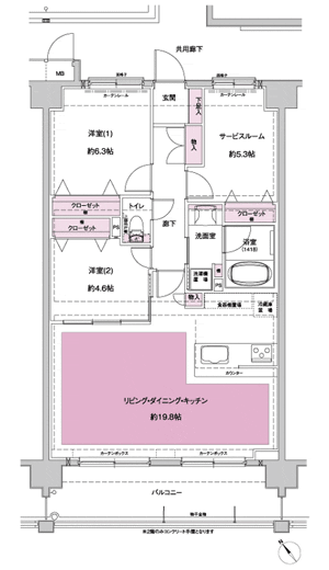 Room and equipment. B type