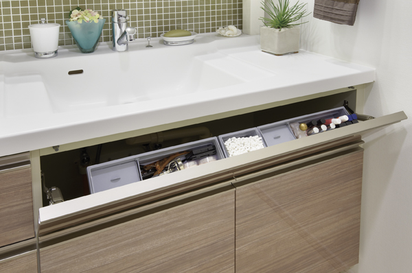  [Front pocket (wash basin)] Nail polish and cosmetics, cotton, Swab, such as a storage. "There and happy" is a feature rich,