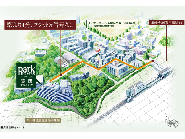 Park Homes Toyoda The ・ Hilltop. (living ・ kitchen ・ bath ・ bathroom ・ toilet ・ balcony ・ terrace ・ Private garden ・ Storage, etc.)
