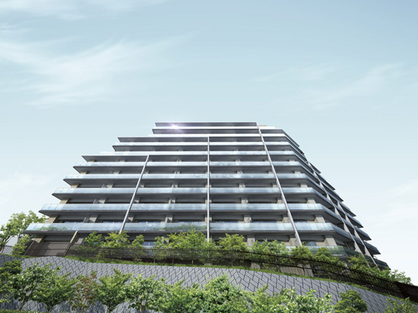 Exterior - Rendering / In fact a somewhat different in the things that caused draw based on the drawings of the planning stage. Planting site is not a representation of a particular season, It is about Rendering at the time of completion of construction does not grow. Various equipment ・ Piping ・ Materials, and the like, and peripheral building ・ Utility pole ・ Omitted some overhead wires, etc. ・ We have simplified.