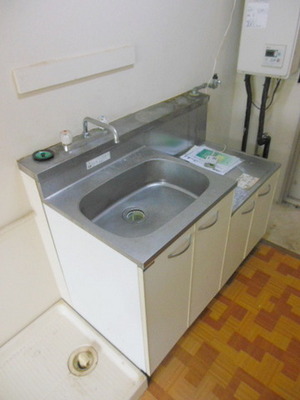 Kitchen. Two-burner gas stove installation Allowed Kitchen