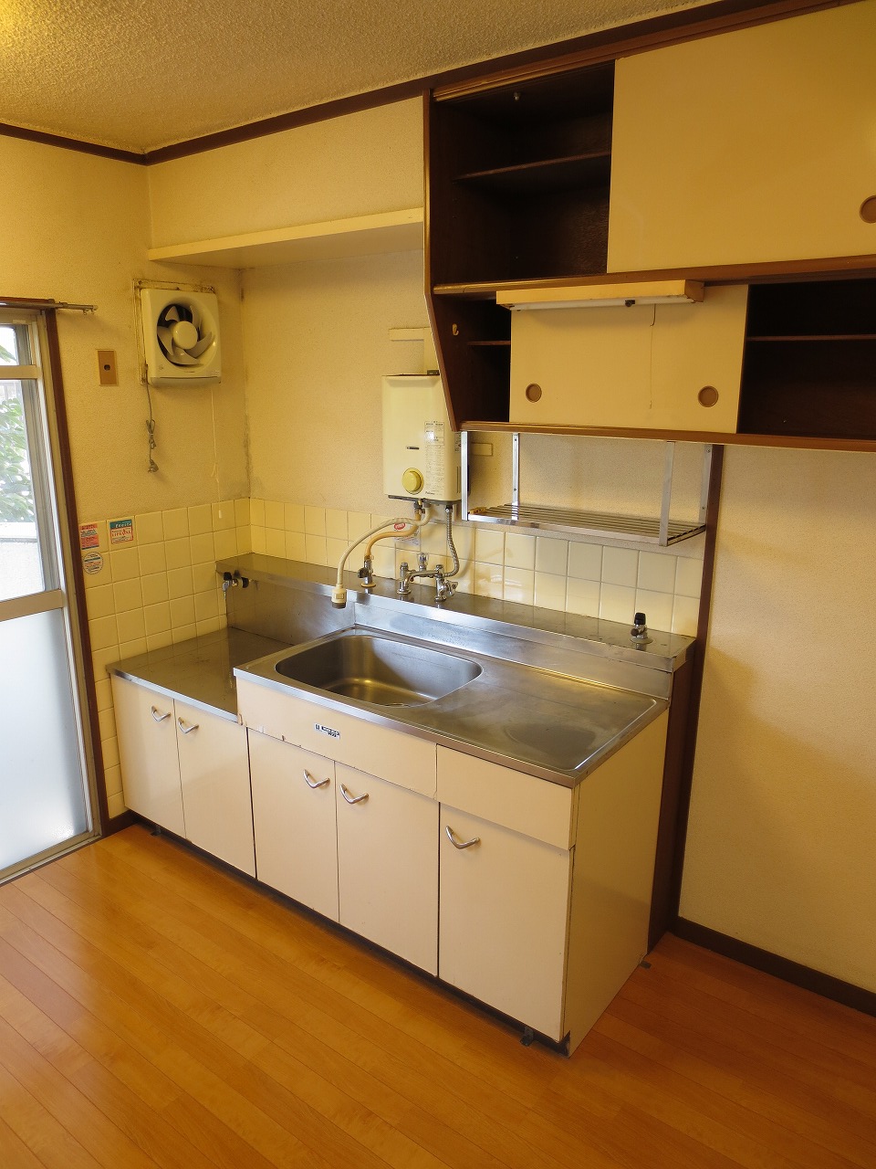 Kitchen. Convenient hanging is armoire storage