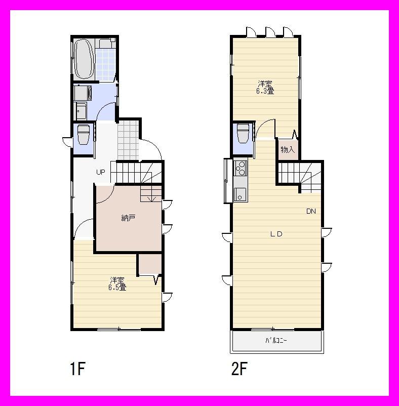 Floor plan. 30,800,000 yen, 2LDK + S (storeroom), Land area 74.47 sq m , Building area 71.41 sq m