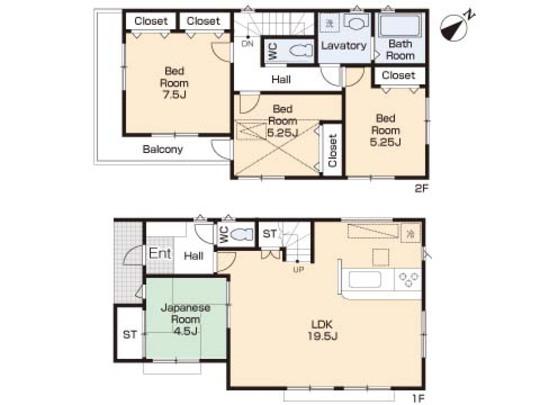 Floor plan. 41,800,000 yen, 4LDK, Land area 120.01 sq m , Building area 96.39 sq m floor plan