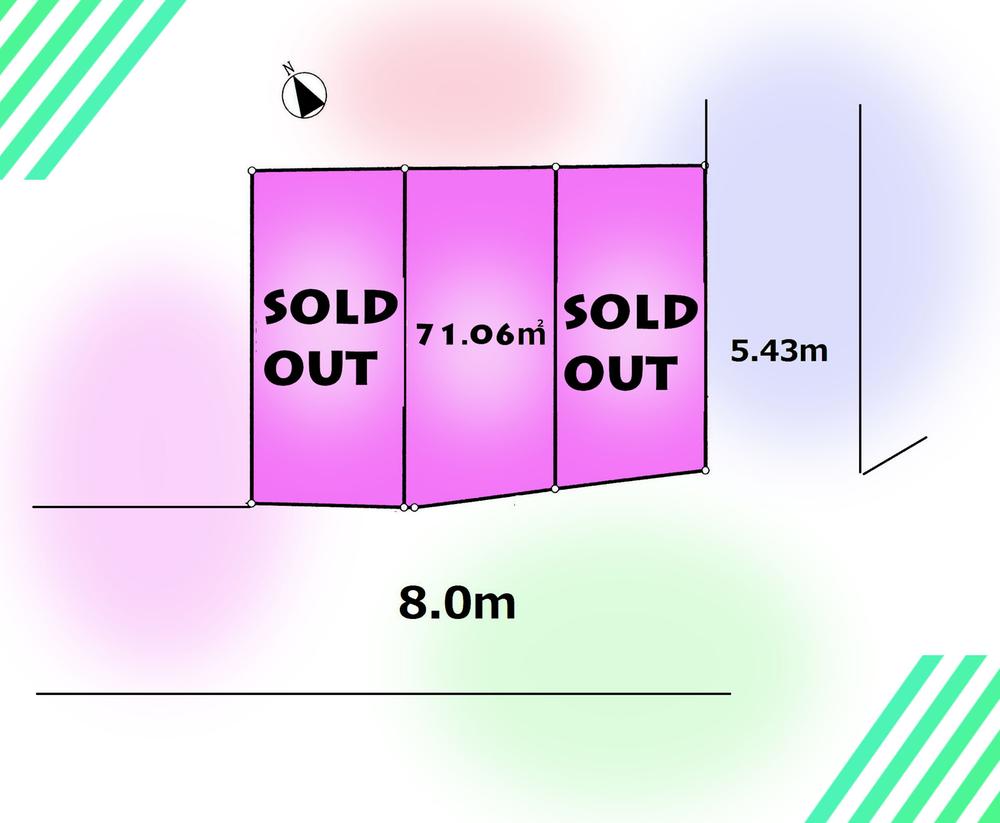 Compartment figure. Land price 17.2 million yen, Land area 71.06 sq m