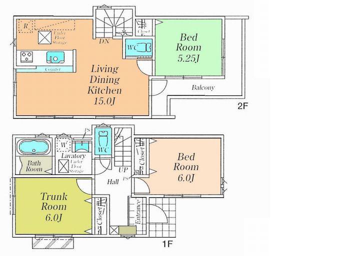 Floor plan. 24,800,000 yen, 3LDK, Land area 93.42 sq m , Building area 74.52 sq m