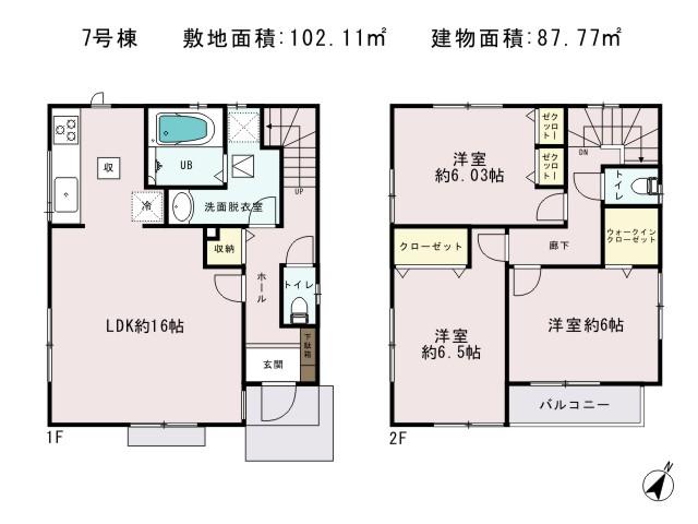 Floor plan. 37,800,000 yen, 3LDK + S (storeroom), Land area 102.11 sq m , Building area 87.77 sq m