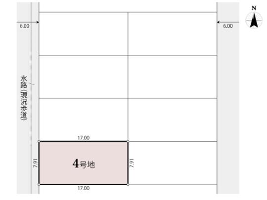 Compartment figure. Land price 34,500,000 yen, Land area 134.56 sq m compartment view