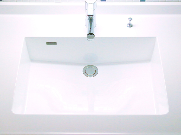 Bathing-wash room.  [Counter-integrated basin bowl] Since there is no joint between the counter, Not likely to remain in dirt, Easy to clean. Clean design is also attractive. (Same specifications)