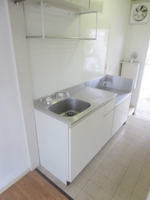 Kitchen. Two-burner gas stove installation Allowed Kitchen