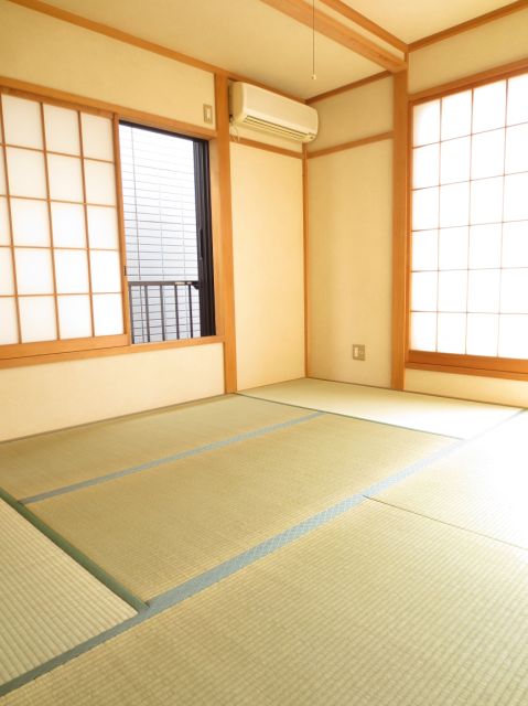 Living and room. Bright Japanese-style two-sided lighting