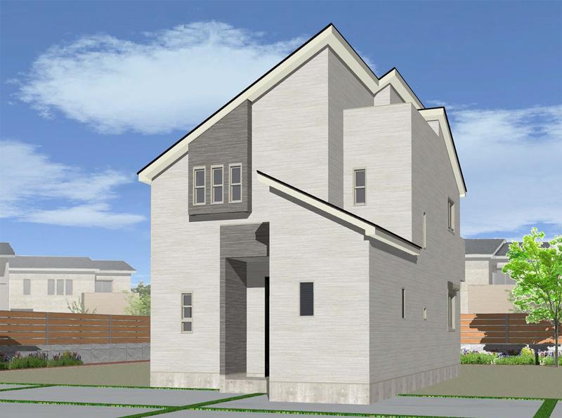Rendering (appearance). 3 Building Rendering 4LDK + Grenier, Sunlight-friendly from the blow is the floor plan for plugging in LDK.