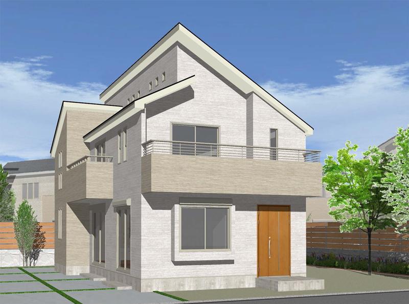 Rendering (appearance). 7 Building Rendering 4LDK + Grenier, Is a floor plan of all the living room facing south.