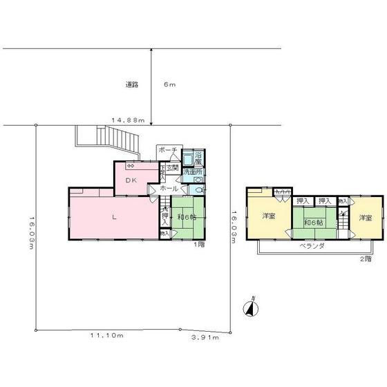 Compartment figure. Land price 26,800,000 yen, Land area 239.45 sq m