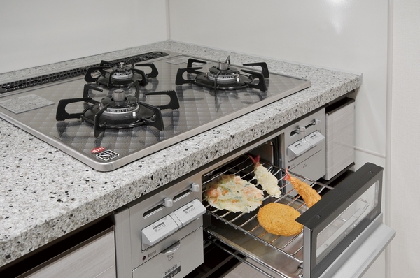 Gas stove anhydrous double-sided grill is standard equipment