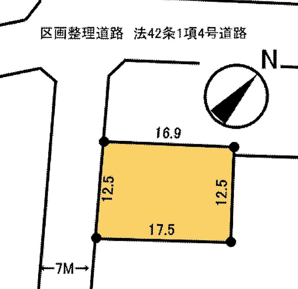 Compartment figure. Land price 59,800,000 yen, Land area 216 sq m shaping land