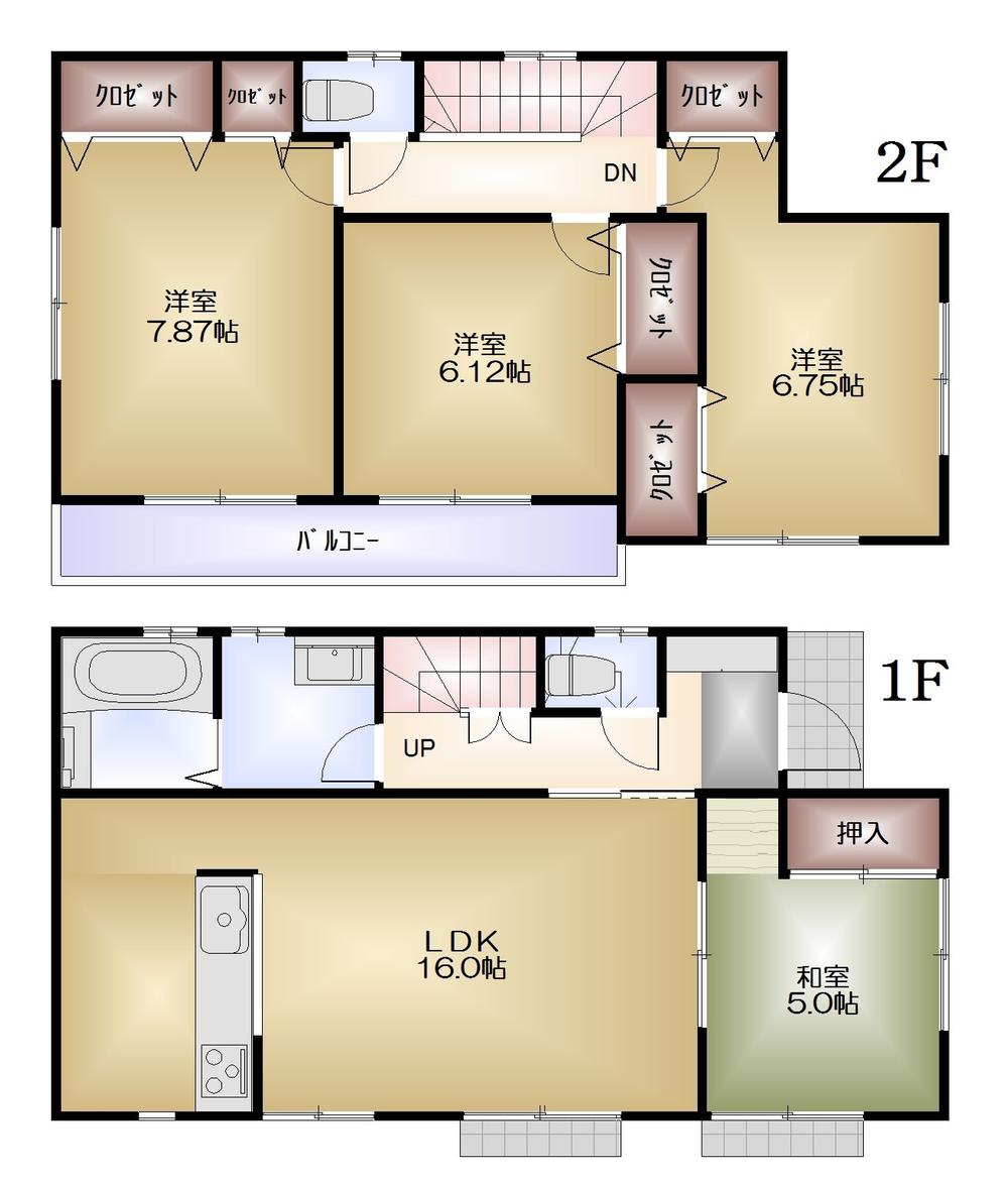 Floor plan. (6 Building), Price 45,800,000 yen, 4LDK, Land area 134.62 sq m , Building area 99.78 sq m
