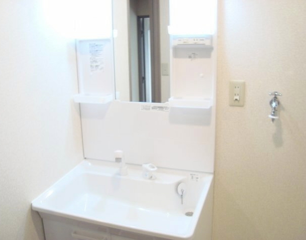 Washroom. Convenient shampoo dresser in the morning