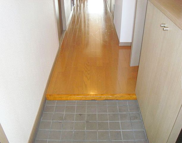 Entrance. Entrance of the shoe box equipped