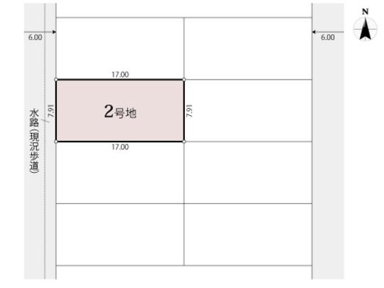 Compartment figure. Land price 34,500,000 yen, Land area 134.66 sq m compartment view