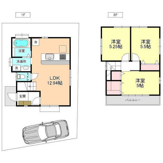Floor plan. 19.9 million yen, 3LDK, Land area 81.12 sq m , Building area 64.88 sq m floor plan