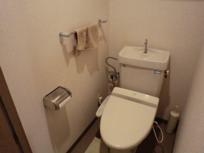 Toilet. Toilet is with a bidet.