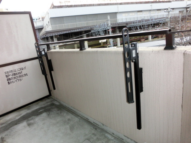 Balcony. You Jose in a position which is not visible from the outside (peace of mind)