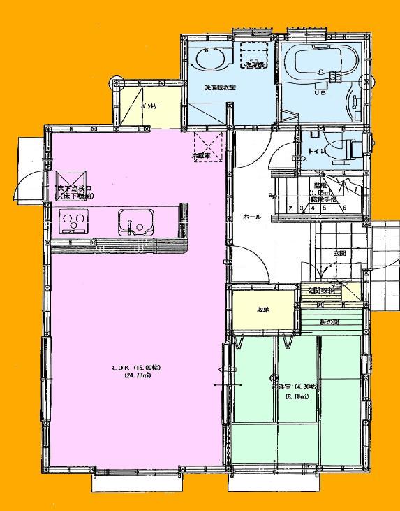 Floor plan. (A), Price 36,300,000 yen, 4LDK, Land area 125.08 sq m , Building area 94.18 sq m