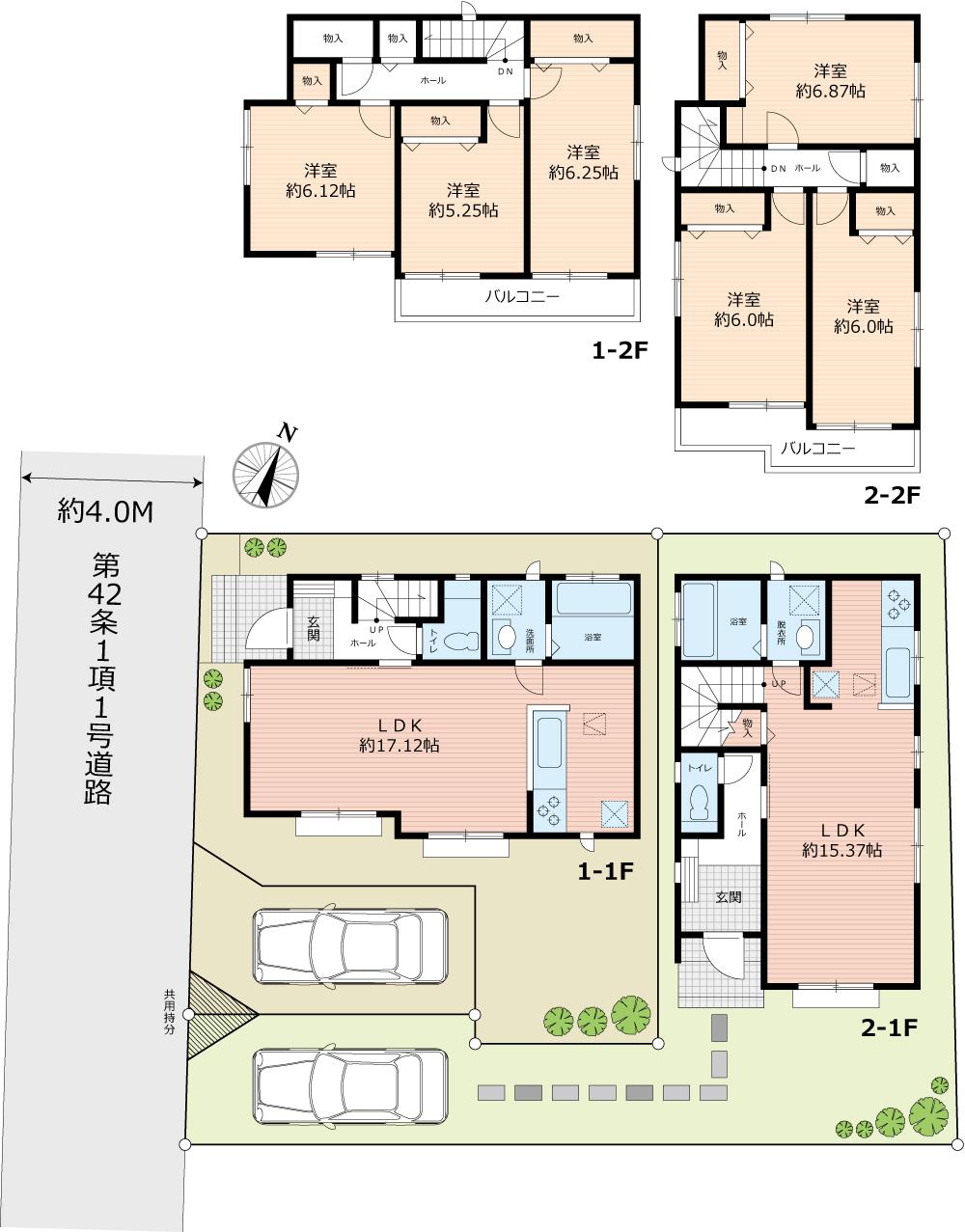 Compartment figure. (1 Building), Price 29,800,000 yen, 3LDK, Land area 104.06 sq m , Building area 83.22 sq m